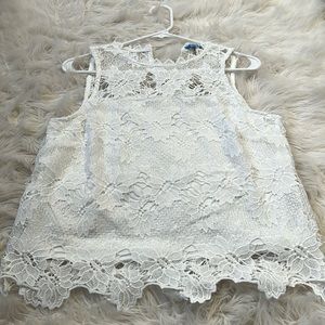 White Crochet Top